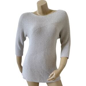 Chico's Gray Crew Neck Sweater
